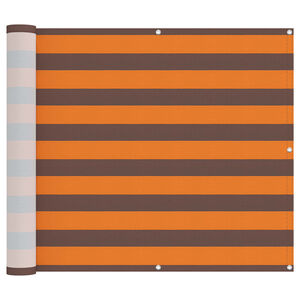vidaXL Balcony Screen Orange and Brown 100 x 400 cm Oxford Fabric