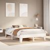 vidaXL Bed Frame without Mattress White 140x190 cm Solid Wood Pine