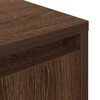 vidaXL Bedside Cabinet with LED Lights Brown Oak 38x34x65 cm