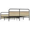 vidaXL Metal Bed Frame without Mattress Sonoma Oak 193x203 cm