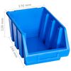 vidaXL Stacking Storage Bins 20 pcs Blue Plastic