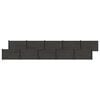 vidaXL Fence Panel 10 pcs WPC and Aluminium Black