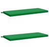 vidaXL Bench Cushions SOEST 2 pcs 100% Polyester Green 110 x 50 x 5 cm