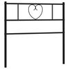 vidaXL Metal Replace Headboard Black 75 cm