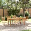 vidaXL Garden Dining Set 7 pcs Beige Solid Acacia Wood