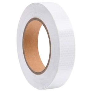 vidaXL Reflective Tape White 2.5 cmx20 m PVC