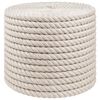 vidaXL Jute Rope 10 mm White 100% Tossa jute