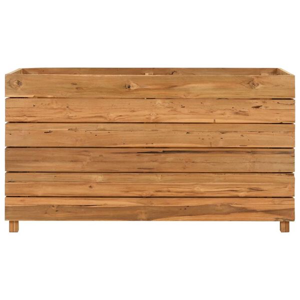 vidaXL Raised Bed 100x40x55 cm Recycled Teak Wood and Steel