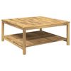 vidaXL Coffee Table Whitewash 100.5 x 98 x 45 cm Solid Acacia Wood