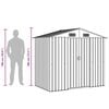 vidaXL Garden Storage Shed Green Metal 204x132x186 cm