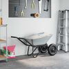 vidaXL Wheelbarrow Silver and Black 137 x 60 x 65.5 cm Steel