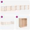 vidaXL Dog Gate with Door Foldable 12 Panels 600 cm Poplar Wood