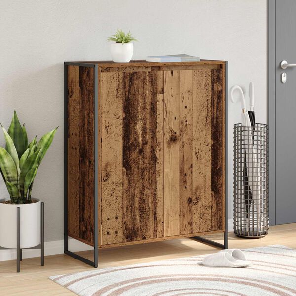 vidaXL Shoe Cabinet Old Wood 79 x 36 x 100 cm Engineered Wood