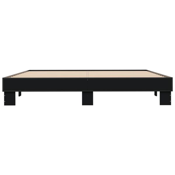 vidaXL Bed Frame without Mattress Black 200x200 cm