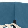 vidaXL Corner Bed Frame with Headboard Blue 80 cm x 200 cm Velvet