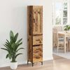 vidaXL Highboard Old Wood 34.5 x 34 x 180 cm Engineered Wood