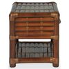 vidaXL Bedside Table 45x45x40 cm Bamboo Dark Brown