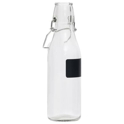 vidaXL Glass Bottles with Clip Closure 6 pcs Round 250 ml