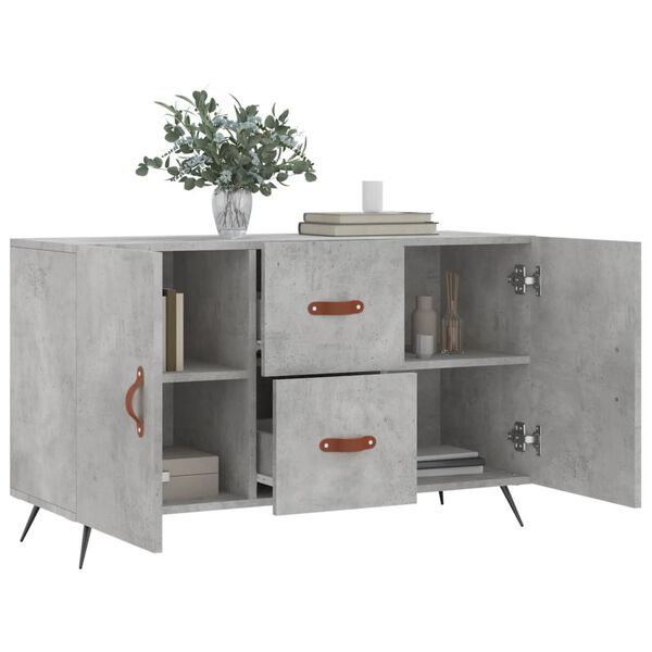 vidaXL Sideboard Concrete Grey 100x36x60 cm Engineered Wood