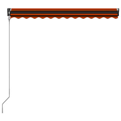 vidaXL Automatic Retractable Awning 300x250 cm Orange and Brown
