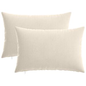 vidaXL Throw Pillow 2 pcs HEERLEN Cream 30 x 50 cm Chenille Fabric
