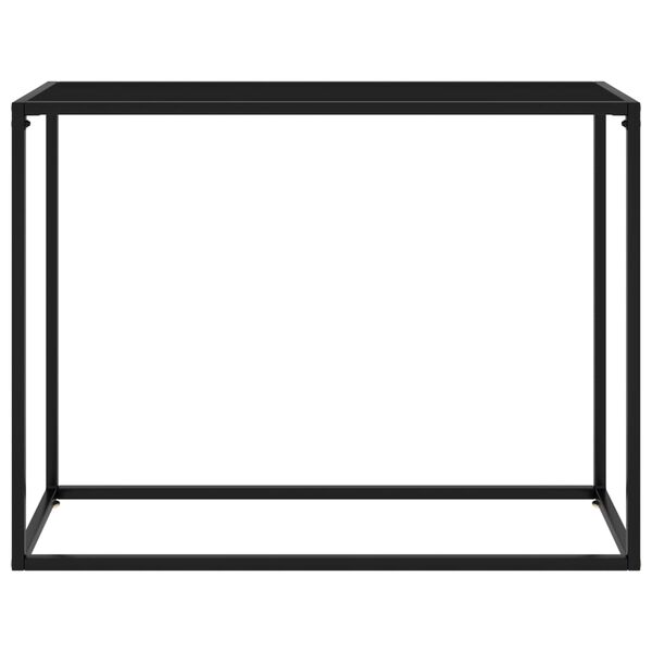 vidaXL Console Table Black 100x35x75 cm Tempered Glass