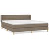 vidaXL Box Spring Bed with Mattress Taupe 160x200 cm Fabric