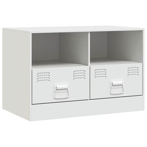 vidaXL TV Cabinet White 67x39x44 cm Steel