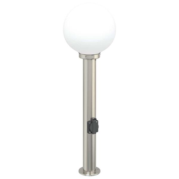 vidaXL Bollard Lights with Outlet 3 pcs 80 cm Stainless Steel IP44