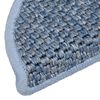 vidaXL Stair Mats Self-adhesive Sisal-Look 15 pcs 56x17x3 cm Blue
