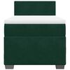 vidaXL Box Spring Bed with Mattress Dark Green 90x200 cm Velvet