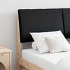 vidaXL Upholstered Headboard Black 140 cm Solid Pine Wood