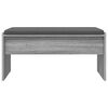 vidaXL Hall Bench with Cushion Grey Sonoma 83 x 38 x 40 cm
