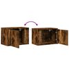 vidaXL Wall-mounted Bedside Cabinets with LED Lights 2 pcs Smoked Oak