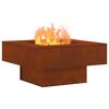 vidaXL Fire Pit Brown 80 x 80 x 40 cm Weathering Steel