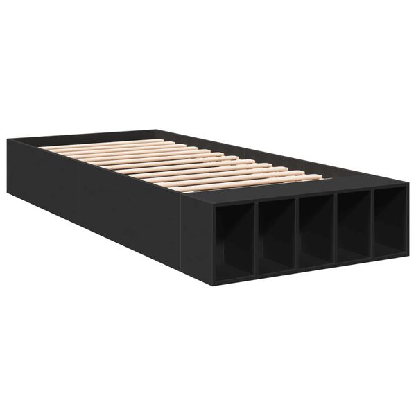 vidaXL Bed Frame without Mattress Black 90x200 cm