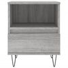 vidaXL Bedside Cabinet Grey Sonoma 40x35x50 cm Engineered Wood