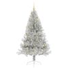 vidaXL Artificial Pre-lit Christmas Tree Silver 180 cm PET