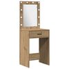 vidaXL Dressing Table Set with Shelf 3 pcs Artisan Oak Engineered Wood