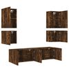 vidaXL 6 Piece TV Wall Units Smoked Oak Engineered Wood