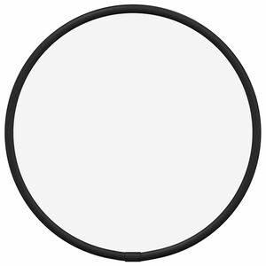 vidaXL Wall Mirror Black &Oslash; 20 cm Round