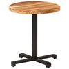 vidaXL Bistro Table | Natural wood, Black | Solid Acacia Wood, Iron | Medium