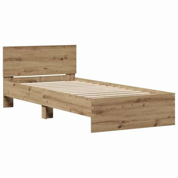 vidaXL Bed Frame Artisan Oak 75 x 190 cm Engineered Wood