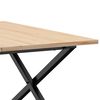 vidaXL Coffee Table X-Frame 90x90x45 cm Solid Wood Pine and Steel
