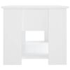 vidaXL Coffee Table White 79x49x41 cm Engineered Wood