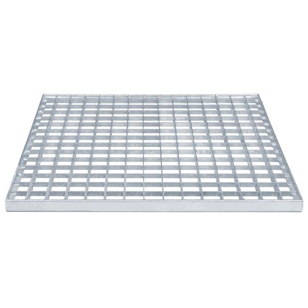 vidaXL Grating Silver 50 x 50 x 2 cm Hot-Dip Galvanised Steel