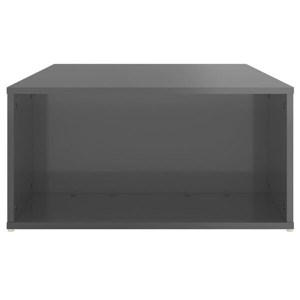 vidaXL Coffee Table High Gloss Grey 90x67x33 cm Engineered Wood