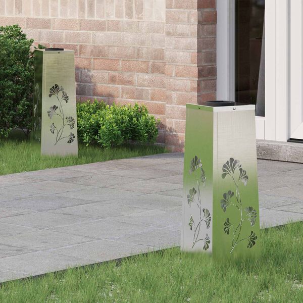 vidaXL Solar LED Pathway Light 2 pcs Stainless Steel Stainless Steel