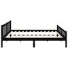 vidaXL Bed Frame without Mattress Black Solid Wood 200x200 cm