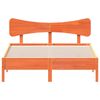 vidaXL Bed Frame without Mattress Wax Brown 120x200 cm Solid Wood Pine